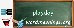 WordMeaning blackboard for playday